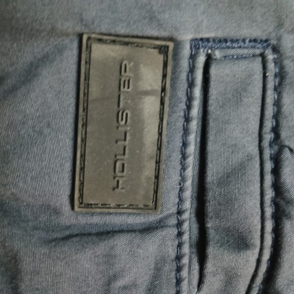 Hollister Mens Blue Chino Relaxed Jogger Small Draw String - Picture 6 of 7